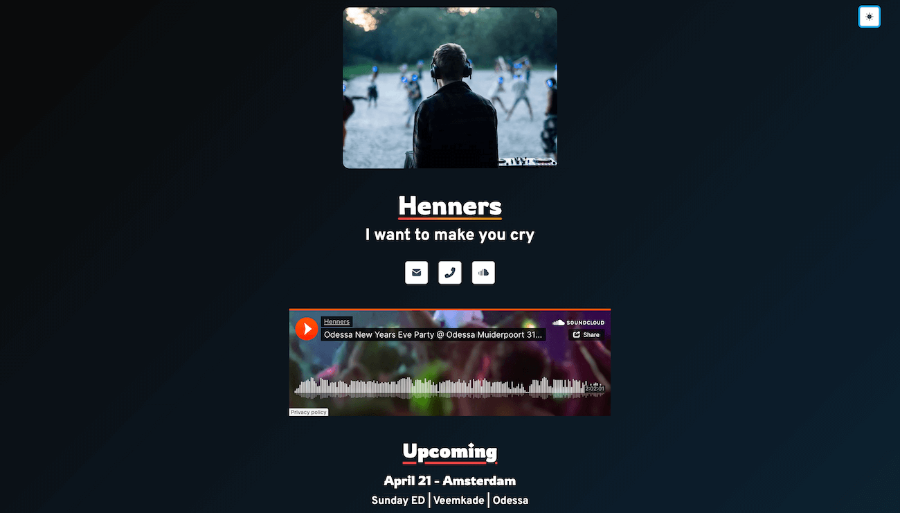 DJ Henners project screenshot