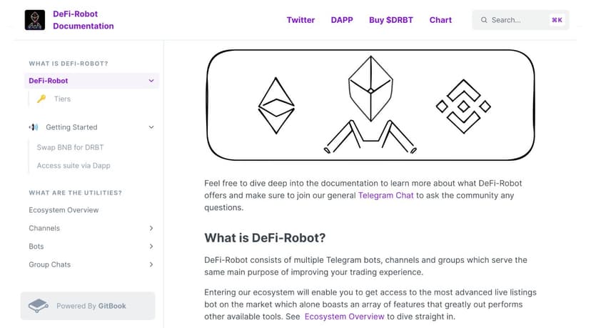 DeFi-Robot Documentation screenshot